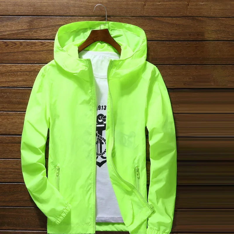 S-7XL Windproof Quick Dry Coat Ultra-Light Waterproof Jacket Men Women UV Outwear Camping Hiking Cycling Running Sport Rain Coat - Image 5