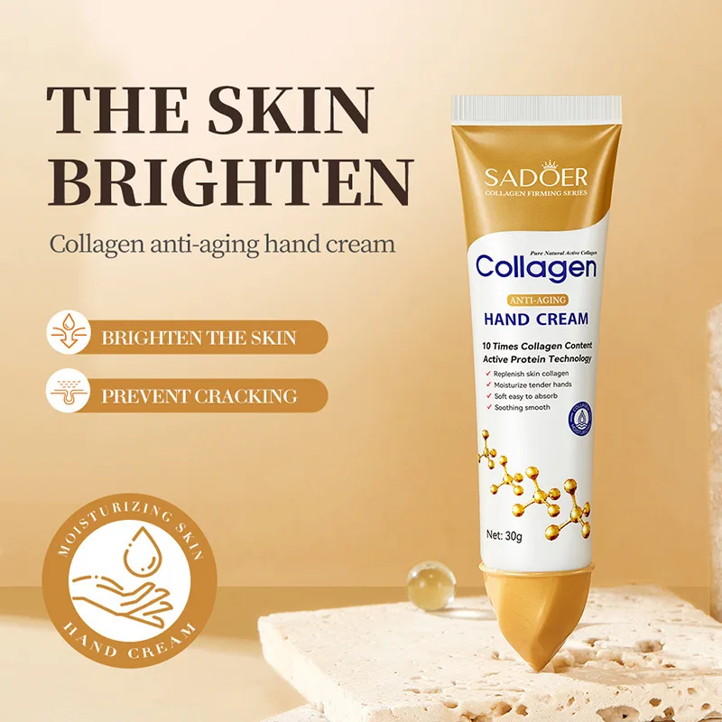 SADOER Collagen Hand Cream Hands Skin Friming skincare Moisturizing Brightening Hydrating Hands Creams Hand Skin Care Products - Image 2