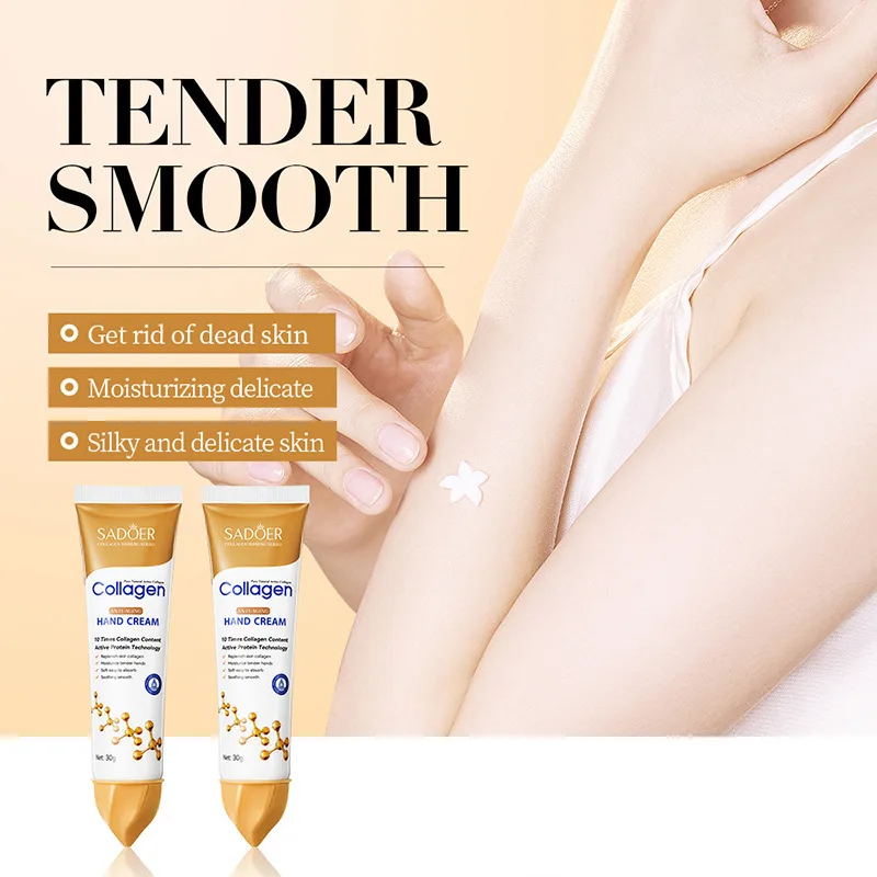 SADOER Collagen Hand Cream Hands Skin Friming skincare Moisturizing Brightening Hydrating Hands Creams Hand Skin Care Products - Image 3