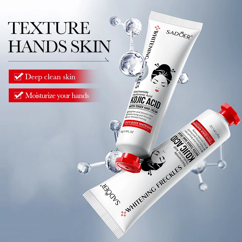 SADOER Kojic Acid Hand Cream Moisturizing Nourishing Brightening Hydrating Hand Creams Beauty Hands Skin Care Products - Image 3