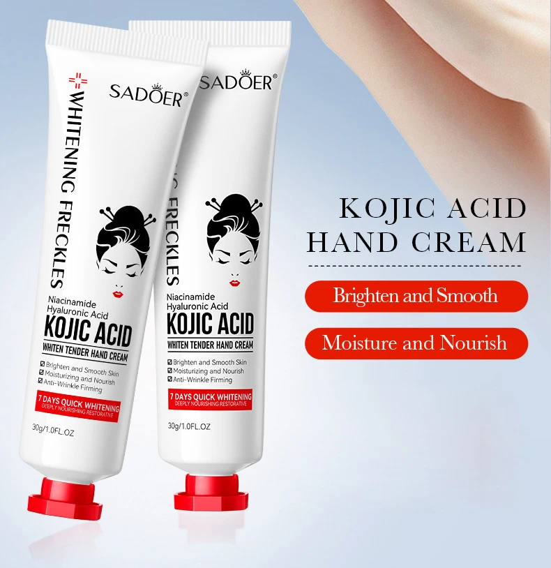SADOER Kojic Acid Hand Cream Moisturizing Nourishing Brightening Hydrating Hand Creams Beauty Hands Skin Care Products - Image 6