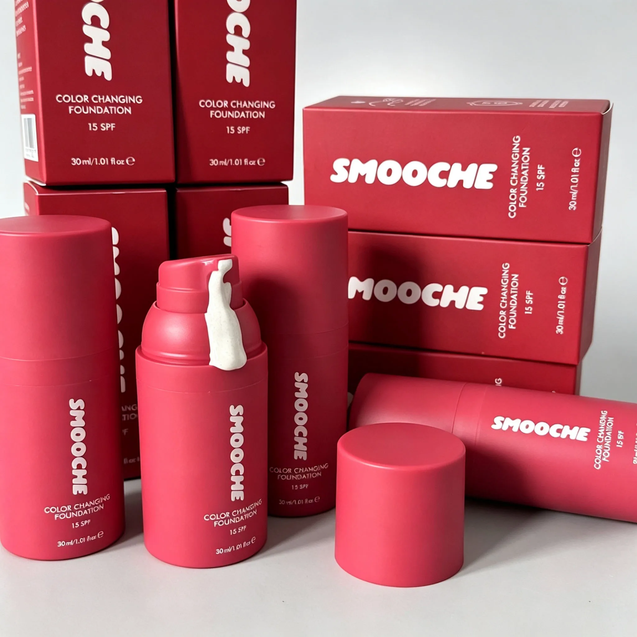 SMOOCHE SPF15 Skin Tone Adaptive Color Changing Liquid Foundation Oil Control Waterproof Lightweight Nature Concealer Makeup - Image 4