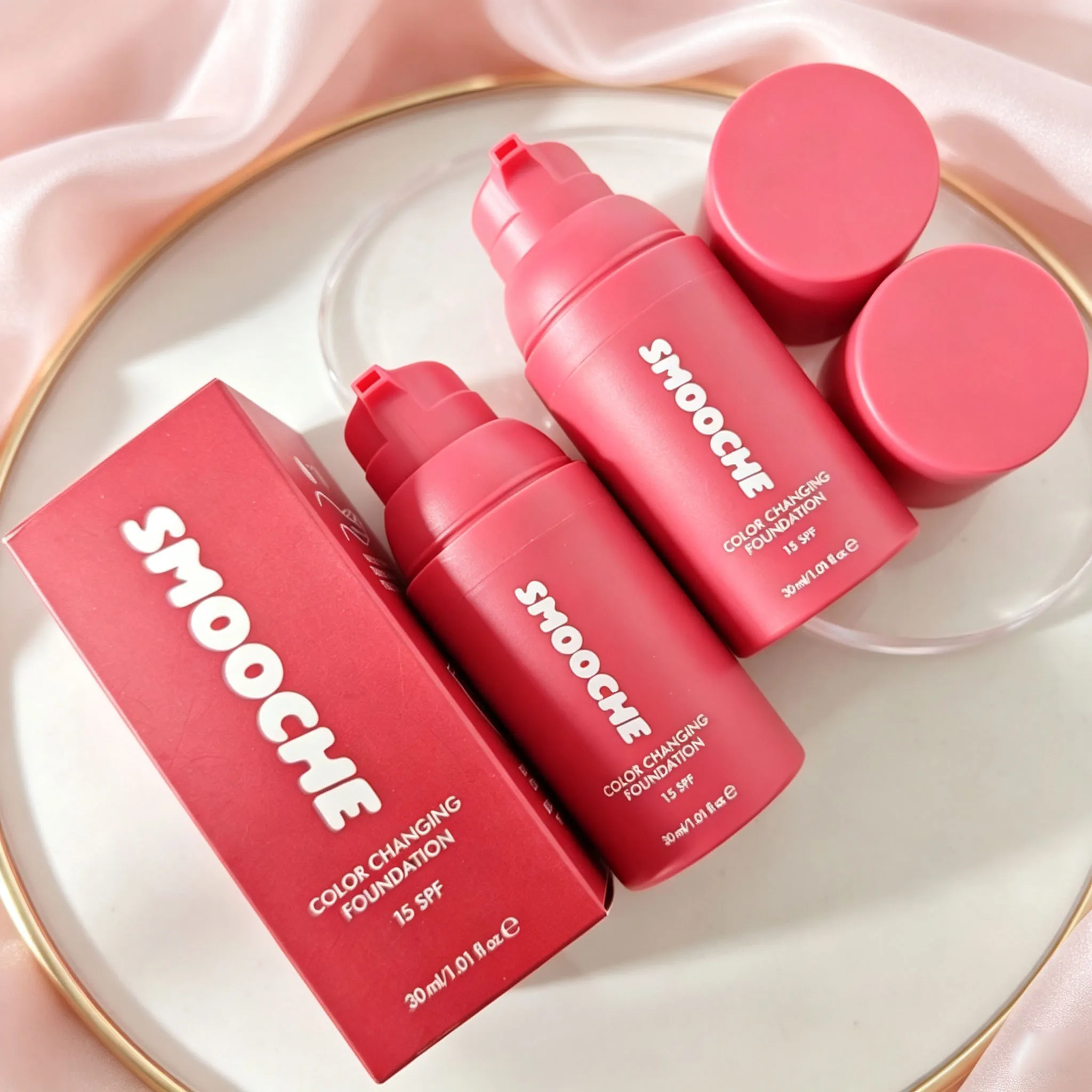 SMOOCHE SPF15 Skin Tone Adaptive Color Changing Liquid Foundation Oil Control Waterproof Lightweight Nature Concealer Makeup - Image 6