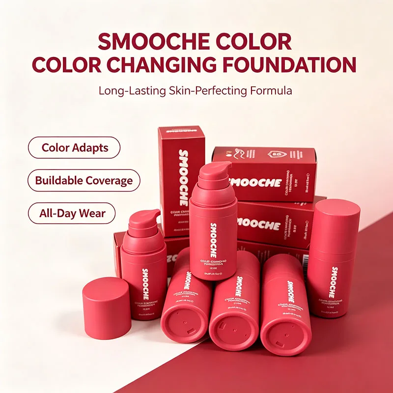 SMOOCHE SPF15 Skin Tone Adaptive Color Changing Liquid Foundation Oil Control Waterproof Lightweight Nature Concealer Makeup - Image 5