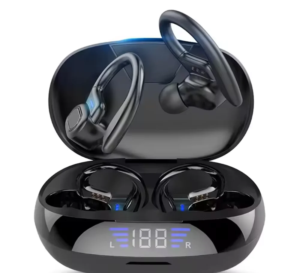 SP16 Wireless Earbuds Ear Hook Sports Stereo Headset HiFi Waterproof with Mic TWS Wireless Earphones for Business Office Travel - Image 6