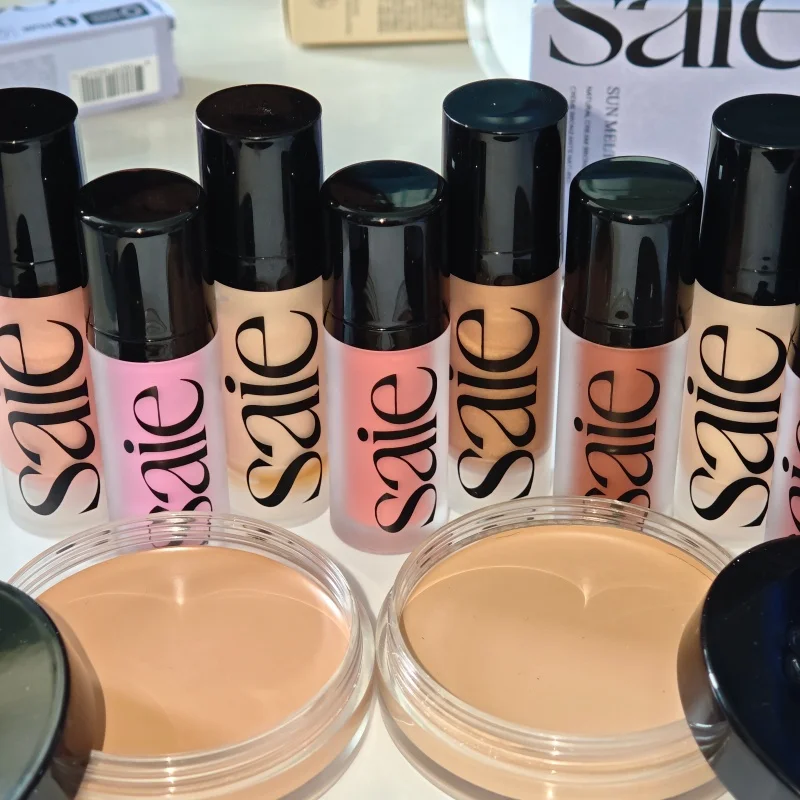 Saie Brand Easy To Color Liquid Blusher Micro-shimmer High Gloss Liquid Highlight Face Bronze Contour Cream Nasal Shadow Makeup - Image 4