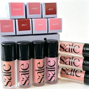 Saie Brand Easy To Color Liquid Blusher Micro-shimmer High Gloss Liquid Highlight Face Bronze Contour Cream Nasal Shadow Makeup