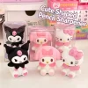 Sanrio 2-in-1 Pencil Sharpener & Eraser Set (Kuromi / My Melody / Hello Kitty) — Cute Stationery for Students and Kids.