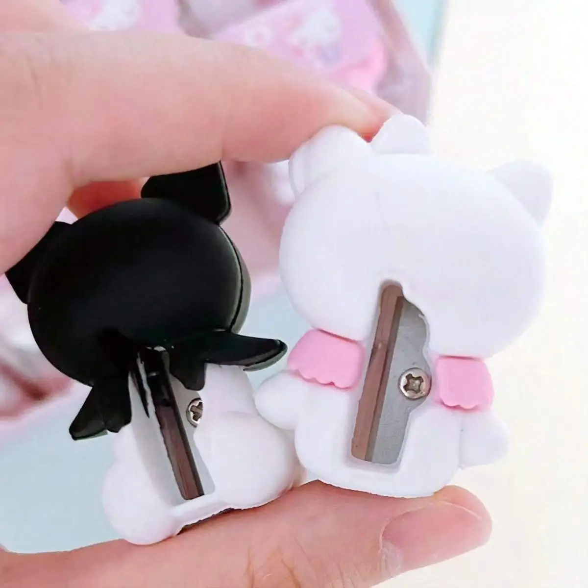 Sanrio 2-in-1 Pencil Sharpener & Eraser Set (Kuromi / My Melody / Hello Kitty) — Cute Stationery for Students and Kids. - Image 4