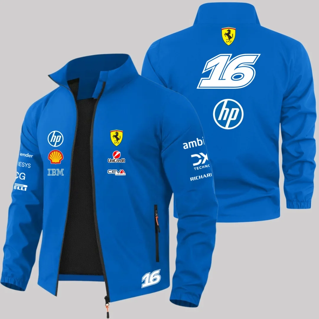 Scuderia Ferrari 2026 Charles Leclerc Hamilton Schumacher Jacket, Outdoor MOTO Windproof Jacket, Men's and Women's Fan Jackets - Image 5