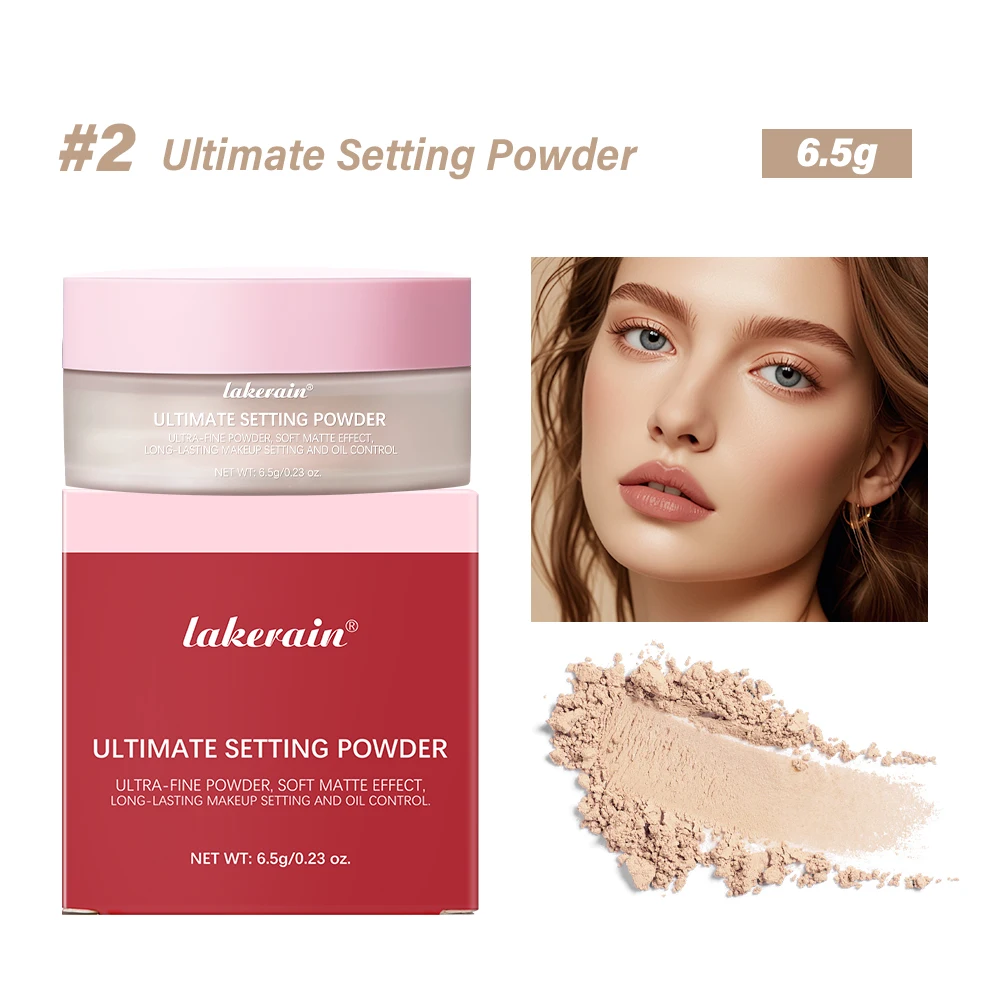 Setting Powder long-Lasting Matte Pink Finish Oil Control Makeup Fixation Removal Pore Modification Setting Cosmetics one size - Image 6