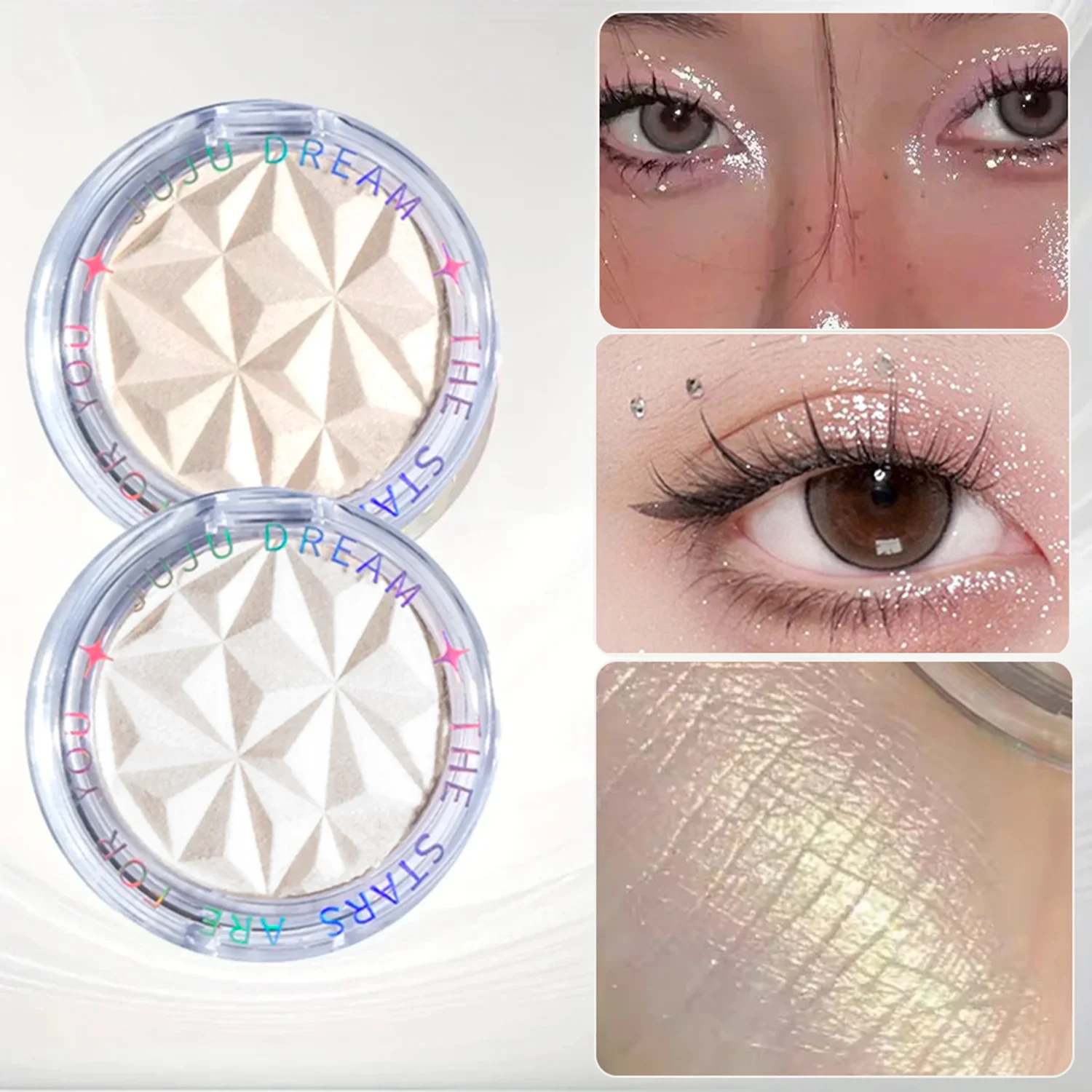 Shimmer Diamond Glow Highlighter 2-Color Palette – Brighten & Contour, Radiant Skin, Natural Glow for Festival & Daily Makeup - Image 4