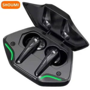 Shoumi Wireless Headset Earbud In-Ear Game Earphones Cheap Wireless Earphone Noise Reduce Earpods with Mic for Phones Kids Game