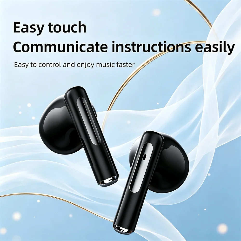 Simple True Wireless Semi-In-Ear Bluetooth Earphones Low-Delay HD Call HiFi Heavy Bass Creative Gifts With Mic Wireless Headsets - Image 5
