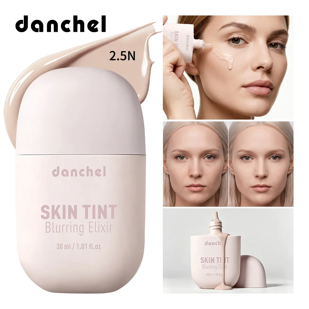 Skin Tint Blurring Elixir Foundation Lightweight & Breathable Blur Pores Fine Lines Hydrating Coverage Face Makeup for All Skin