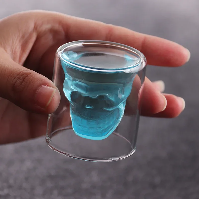 Skull Creative Glass Bar Clear Insulated Glass Skull Whiskey Liquor Beer Glass Shaped Glass - Image 5