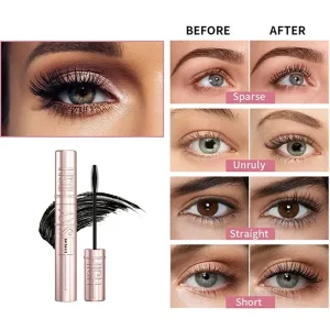 Sky-high Thick Curling Mascara Natural Nude Makeup Extremely Fine Waterproof Non-smudge Long-lasting Slim Mascara