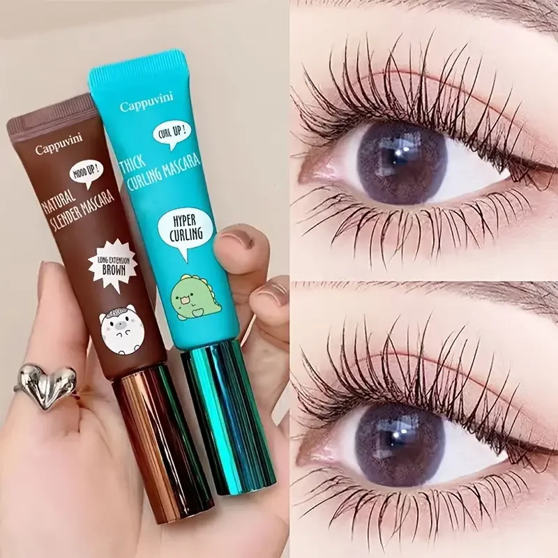 Slimming and Volume Mascara Set - Brown and Black Mascara Set,Waterproof and Long-Lasting Curl Non-smudge Eyelash Makeup Mascara - Image 3