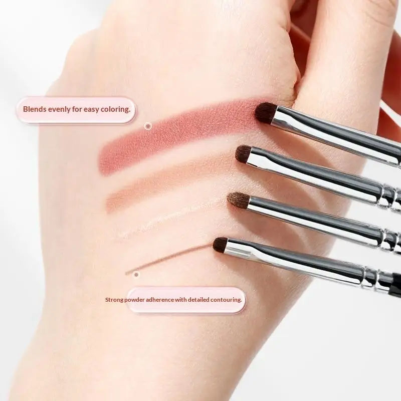 Small Angle Precise Detail Eyeshadow Brush Soft Horse Hair Eyelid Highlighter Lying Silkworm Makeup Brushes Eyes Make Up Tools - Image 3