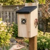 Smooth Finish Weatherproof Wooden Bird House Weather-Resistant Thickened Nesting Box Incubation Box Hanging Bird Shelter Outside