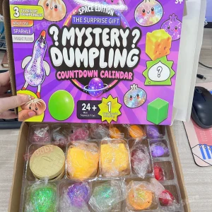 Soft Mystery Dumpling Advent Calendar Slow Resilience Anxiety Relief 24-Day Countdown Calendar Fidget Decompression Blind Boxes