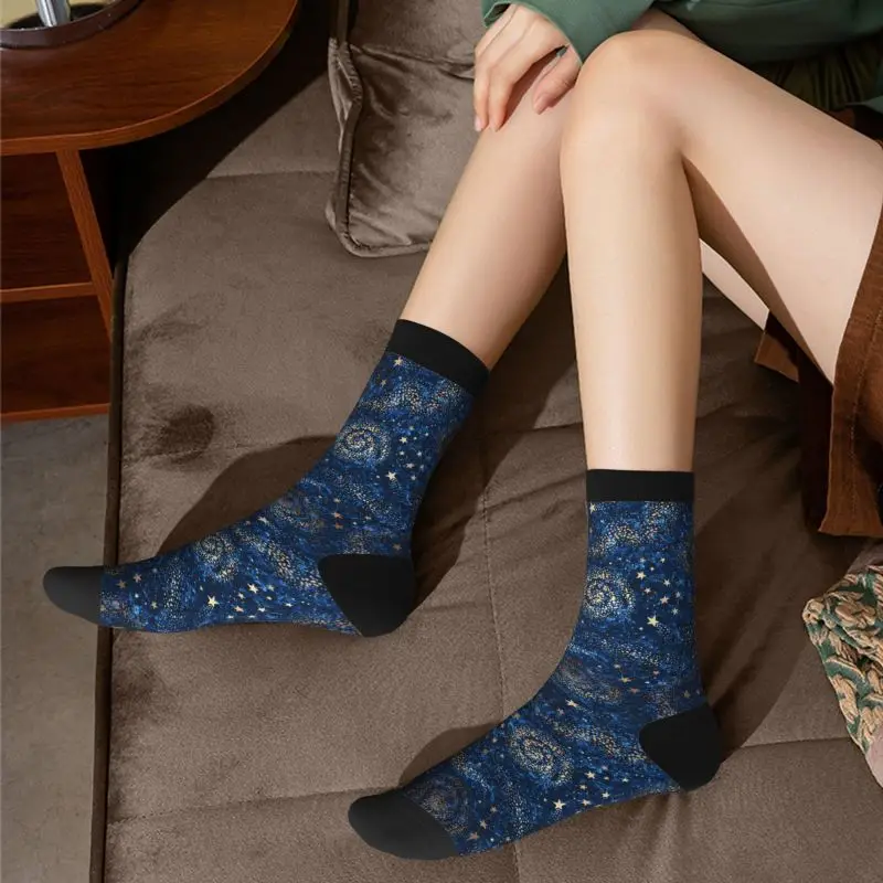 Space Galaxy Constellation Zodiac Star Novelty Crazy Crew Tube Socks Soft Comfortable Breathable Socks Non Slip Sport Crew Socks - Image 6