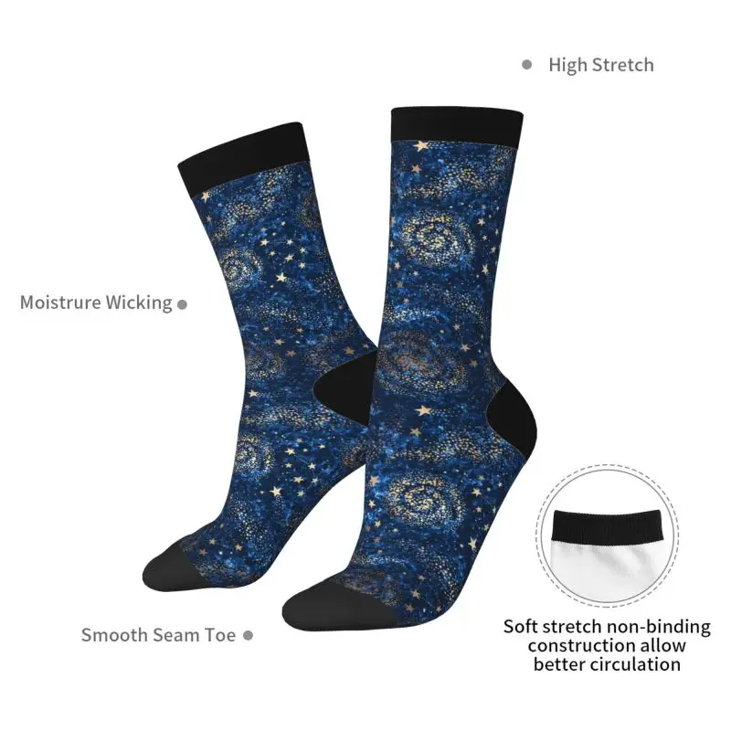 Space Galaxy Constellation Zodiac Star Novelty Crazy Crew Tube Socks Soft Comfortable Breathable Socks Non Slip Sport Crew Socks - Image 4