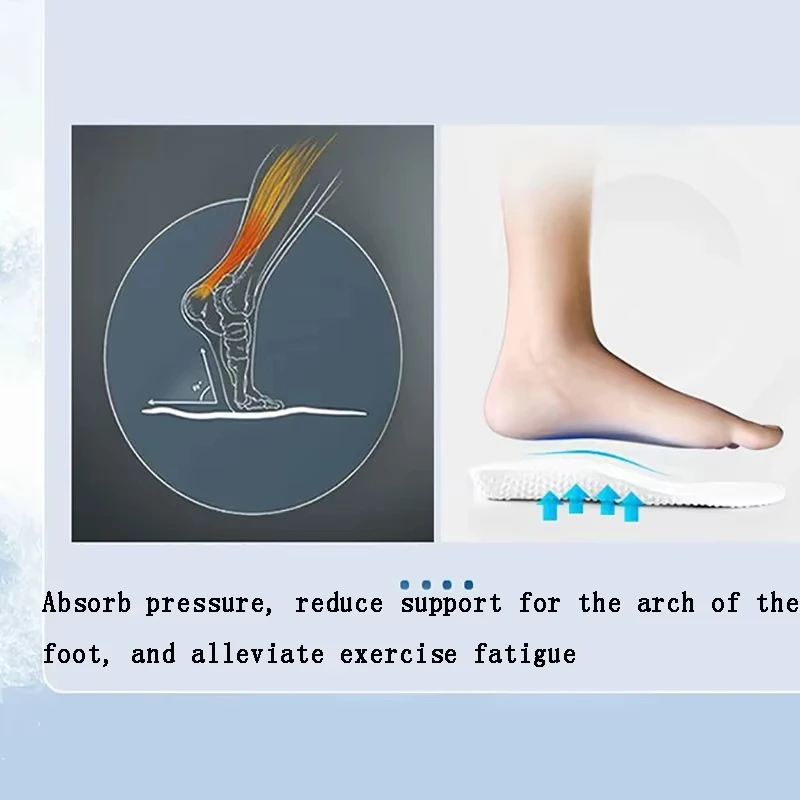 Sport Insoles for Shoes Sole Shock Absorption Deodorant Breathable Cushion Running Insoles For Feet Man Women Massage Care Pads - Image 5