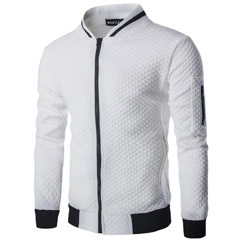 Spring Autumn Men's Sweatshirts with Zipper Pockets Thin Solid Color Half Tracksuit Casual Outdoor Long Sleeves Jacket Coat - Image 2