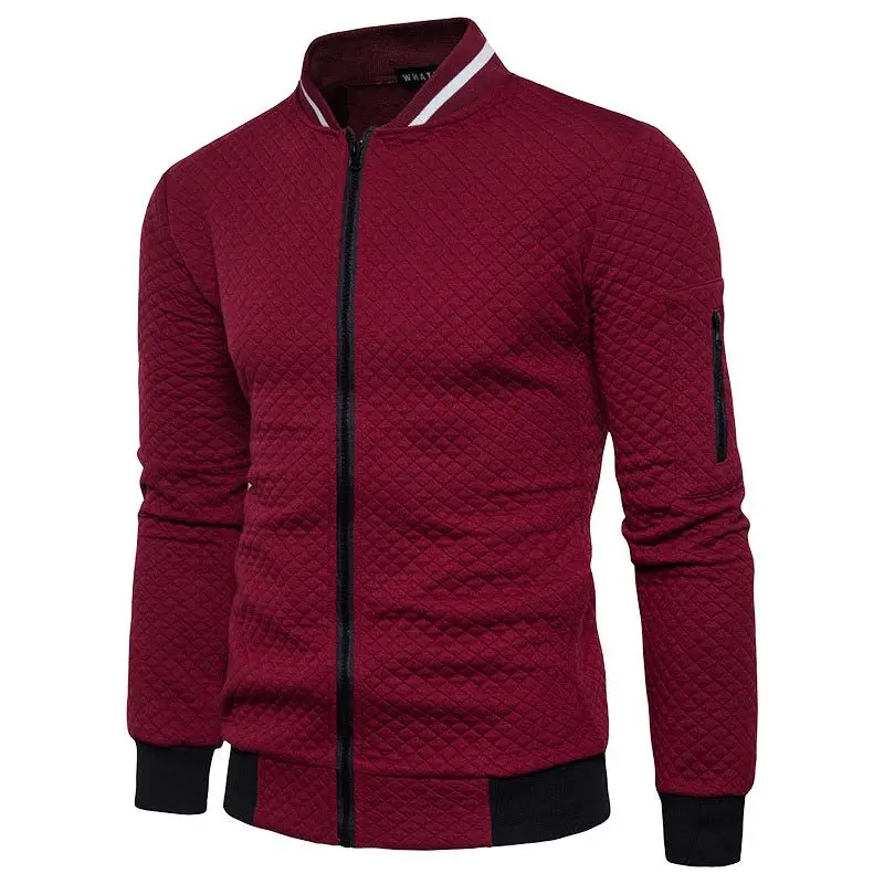Spring Autumn Men's Sweatshirts with Zipper Pockets Thin Solid Color Half Tracksuit Casual Outdoor Long Sleeves Jacket Coat - Image 3
