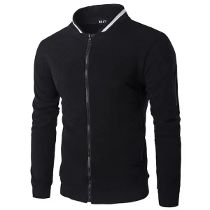Spring Autumn Men's Sweatshirts with Zipper Pockets Thin Solid Color Half Tracksuit Casual Outdoor Long Sleeves Jacket Coat