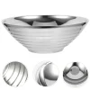 Stainless Steel Deep Bowls for Ramen Noodle Soup Salad Dessert Snack Serving Mixing Multi-Function Restaurant Home Bar Hotel Use