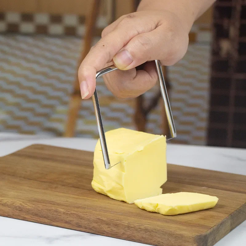Stainless Steel Foie Gras Cheese Slicer Portable Multi Purpose Butter Knife Cheese Grater Divider for Outdoor Use - Image 2