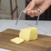 Stainless Steel Foie Gras Cheese Slicer Portable Multi Purpose Butter Knife Cheese Grater Divider for Outdoor Use