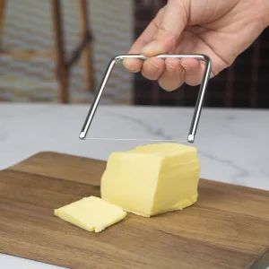 Stainless Steel Foie Gras Cheese Slicer Portable Multi Purpose Butter Knife Cheese Grater Divider for Outdoor Use