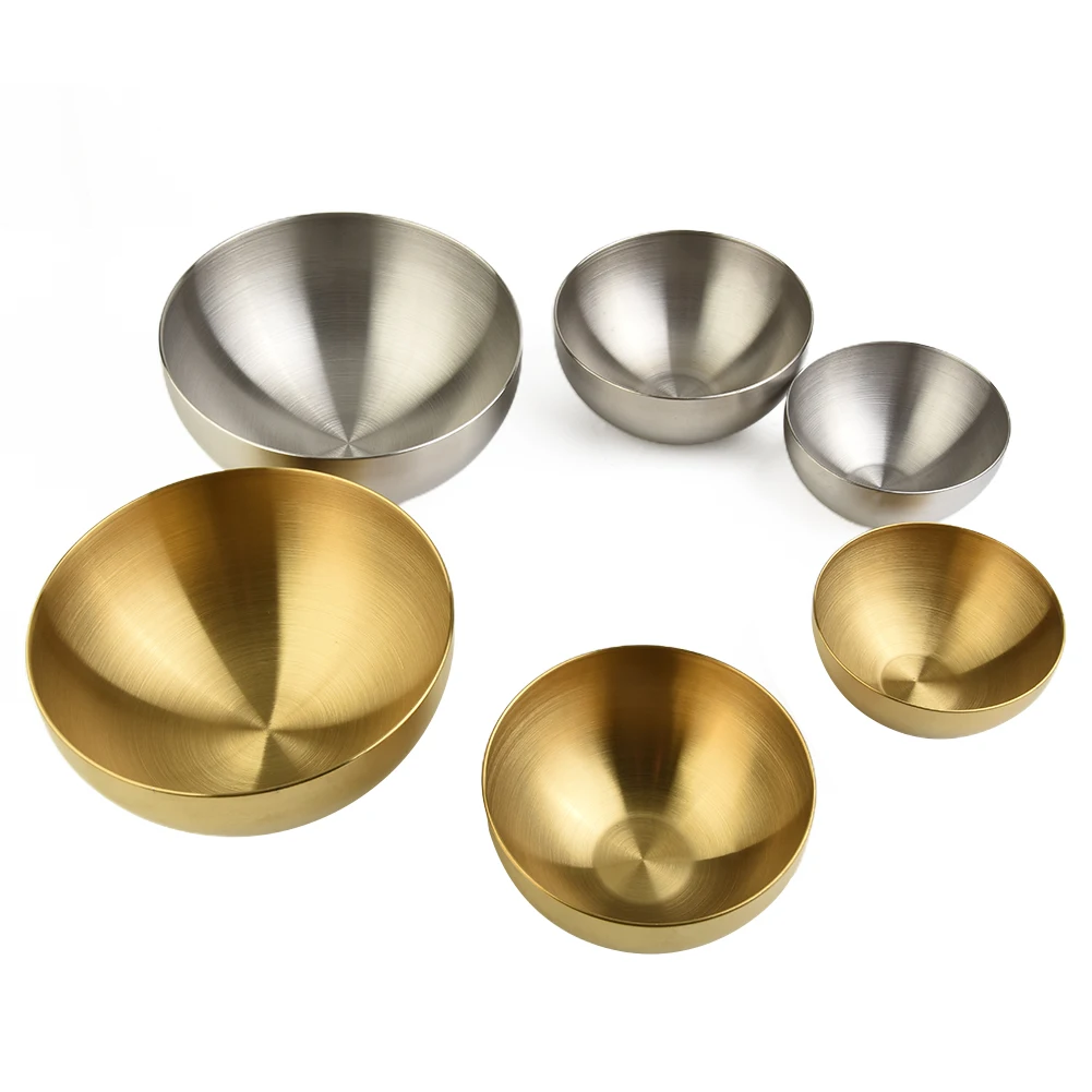 Stainless Steel Salad Bowl Cooking Bowl Salad Tableware Rice Soup Heat Insulated Double Walled Bowl Salad Mixing Bowl Kitchen - Image 2