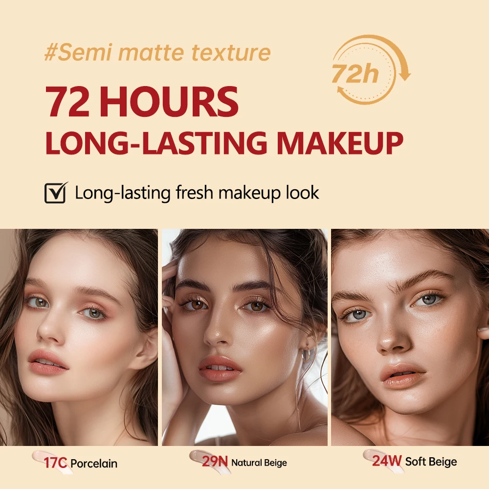 Sunscreen Cushion Foundation Fit Cushion Foundation Full Coverage Waterproof Long-lasting Concealer Long-lasting Makeup - Image 6