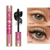 Super High 4D Waterproof Mascara - Volumizing, Curling & Lengthening Formula, Smudge-Proof Long-Lasting Black Mascara