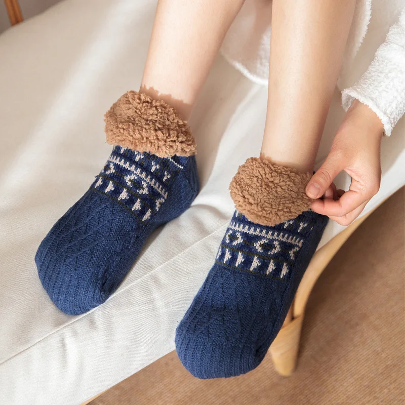 Super Warm Winter Non-slip Floor Socks Women Men Snow Socks Sleep Carpet Socks Slippers Socks Women Velvet Boot Unsiex Home Wear - Image 6
