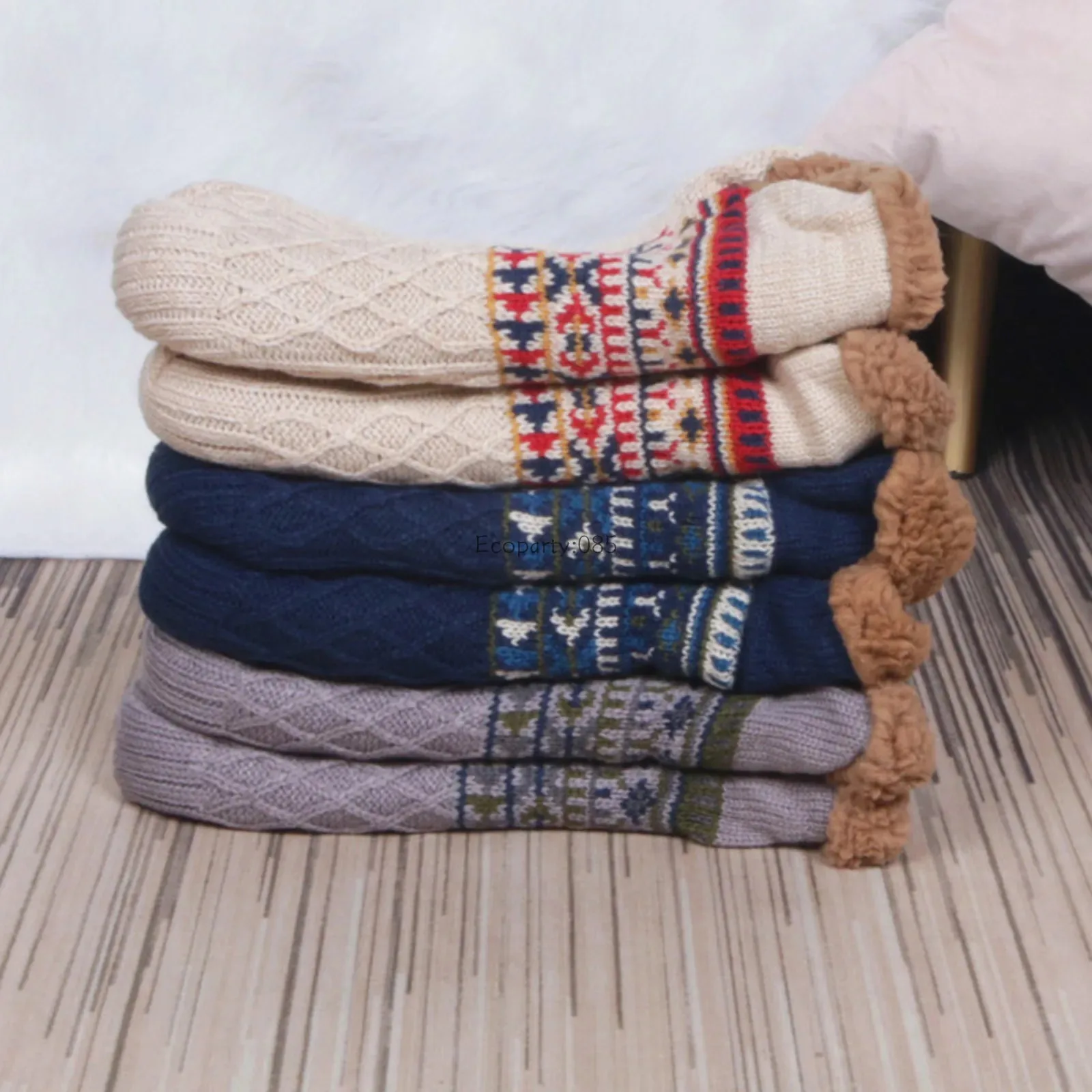 Super Warm Winter Non-slip Floor Socks Women Men Snow Socks Sleep Carpet Socks Slippers Socks Women Velvet Boot Unsiex Home Wear - Image 5