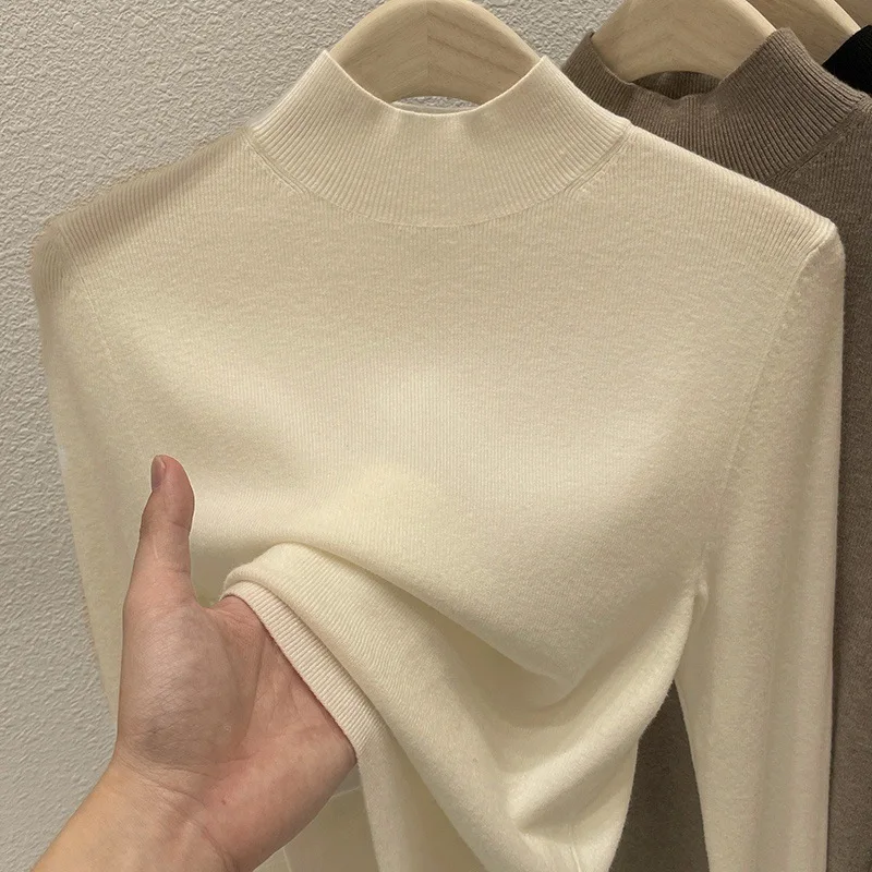Sweater Women Autumn Winter 2026 Fashion Turtleneck Jumpers Female Slim Fit Sweater Ladies Solid Color Knitted Soft Pullovers - Image 3