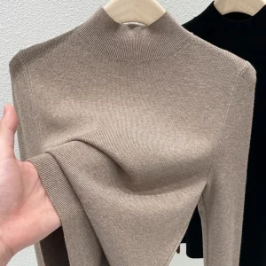 Sweater Women Autumn Winter 2026 Fashion Turtleneck Jumpers Female Slim Fit Sweater Ladies Solid Color Knitted Soft Pullovers