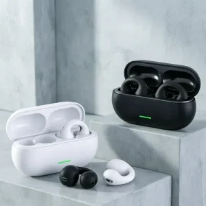 T75 Fone Bluetooth Headset 5.3 Wireless Air Conduction Headphones Clip Ear Music Noise Canceling HD Call Sports Gaming Earphone