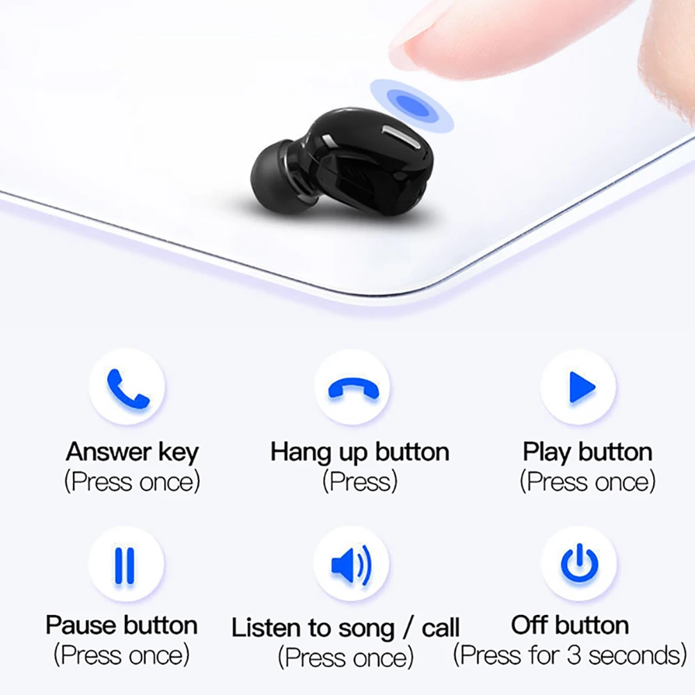 TWS Bluetooth 5.0 Earphones HD Microphone Handsfree Call Comfort Fit Daily Wear For iPhone Xiaomi Huawei Phone Durable Design - Image 2