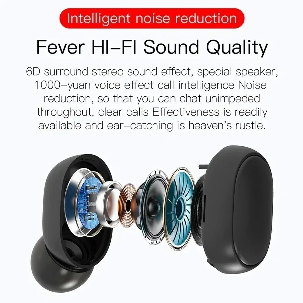 TWS Bluetooth Earphones Wireless bluetooth headset Noise Cancelling Headsets With Microphone Headphones apply to smartphones - Image 3