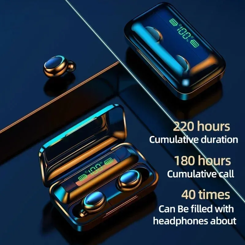 TWS F9-5 Earphone Bluetooth 5.3 Wireless Headphones Hifi Stereo Sports Waterproof Earbuds Headset Hearing Aids With Mic Handfree - Image 2
