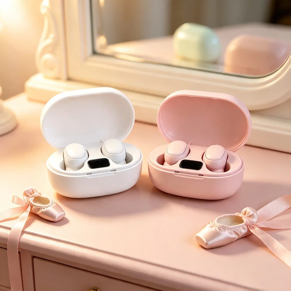 TWS Fone Bluetooth Earbuds Wireless Headphones Secure-fit Bluetooth Headsets Include Adjustable Ear Hooks for Active Sports