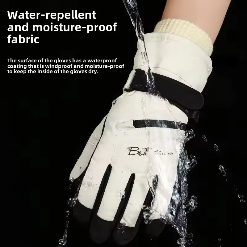 Thermal Winter Cycling Gloves Non-Slip Touch Screen Ski Gloves Men's Women's Waterproof Warm Snowboard Accessories with Pocket - Image 5