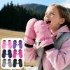 Thick Warm Children Ski Gloves 2-5Year Boys Girls Plush Mittens Windproof Waterproof Outdoor Baby Hand Covers Winter Kids Glove