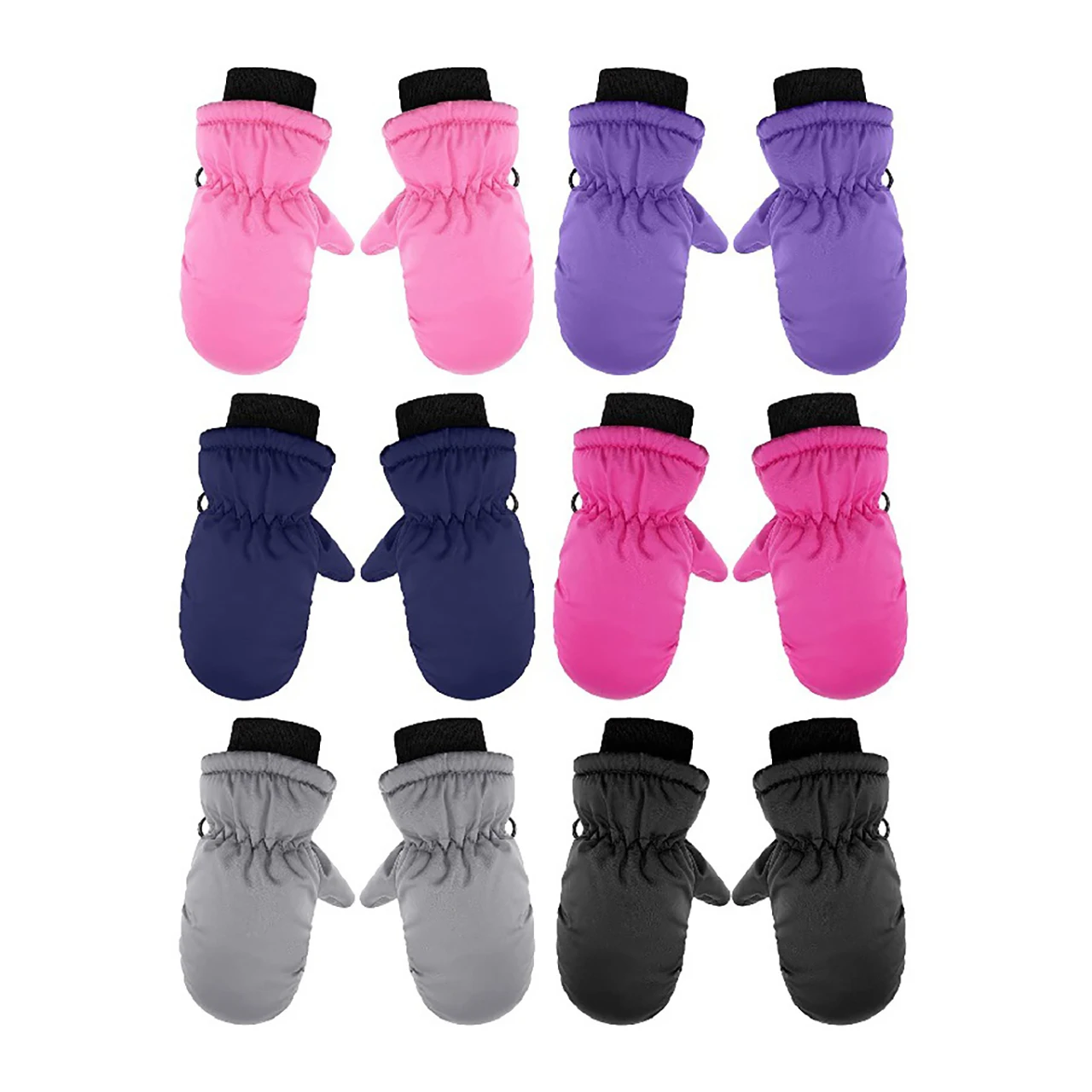 Thick Warm Children Ski Gloves 2-5Year Boys Girls Plush Mittens Windproof Waterproof Outdoor Baby Hand Covers Winter Kids Glove - Image 3